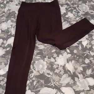 BALANCE COLLECTION - Plum Leggings with mesh insert size M